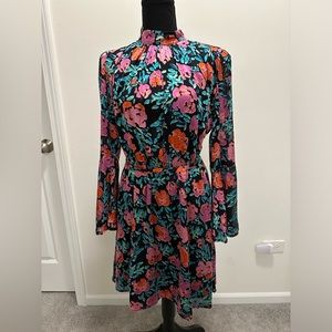 ModCloth burnout velvet dress with floral pattern